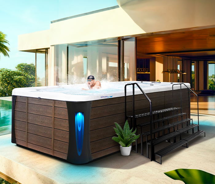 Calspas hot tub being used in a family setting - Gainesville